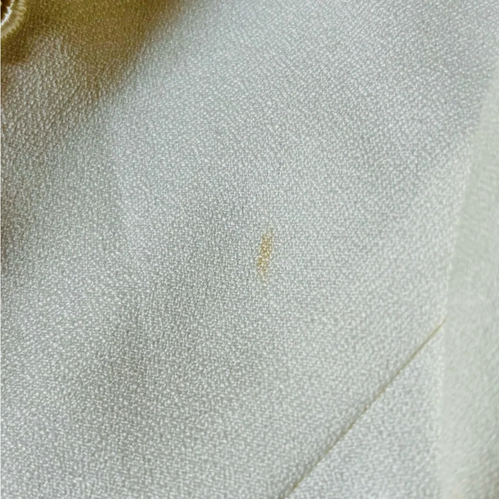 Vintage Cachet Sz 12 Warm White Blazer with Lace Detail, Lattice Back - Picture 10 of 14